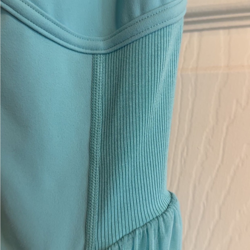 POPFLEX Aqua Blue Dance Dress with Tulle Skirt - Picture 4 of 7